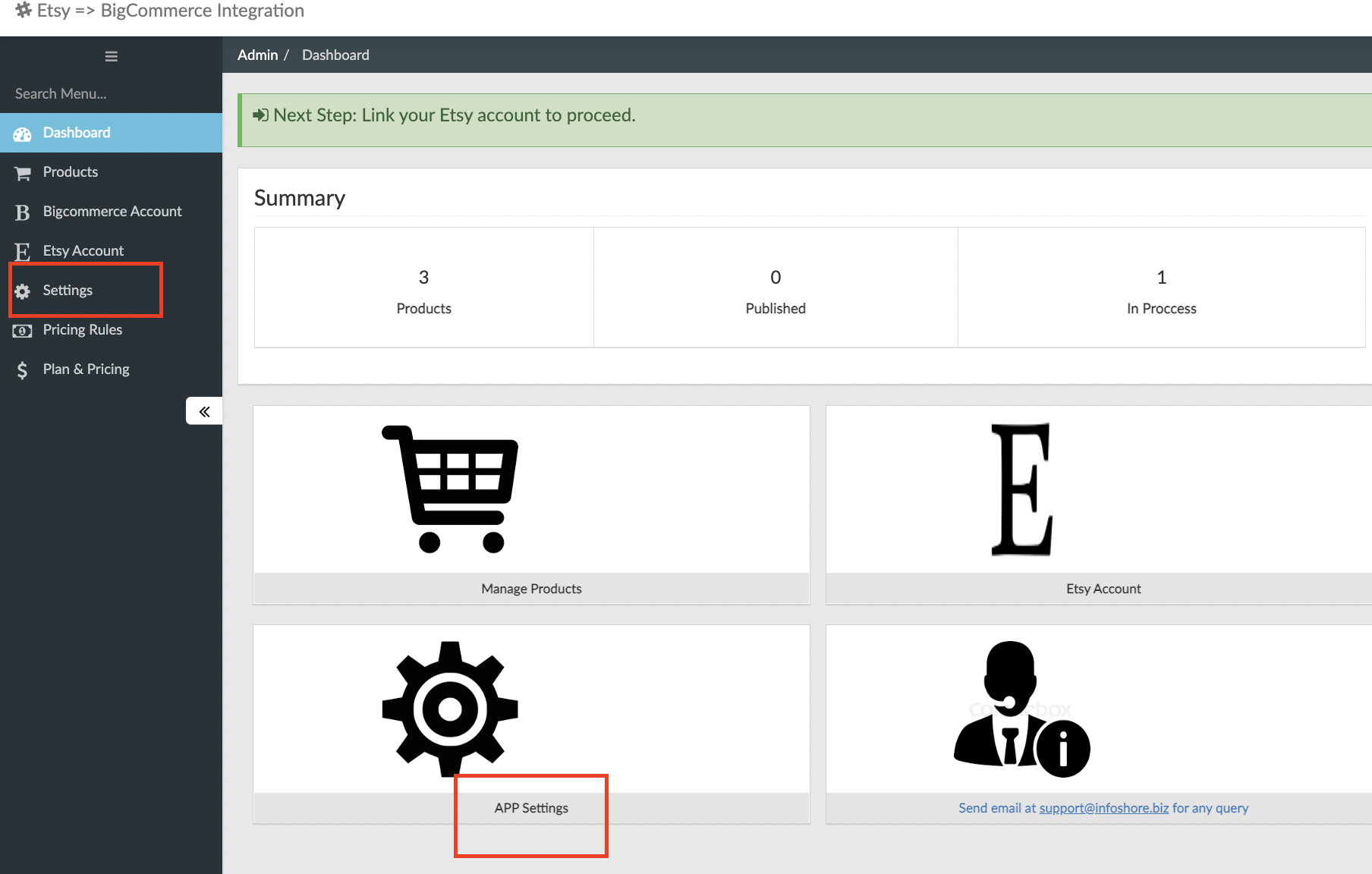 how-to-configure-various-options-under-settings-page-infoshore